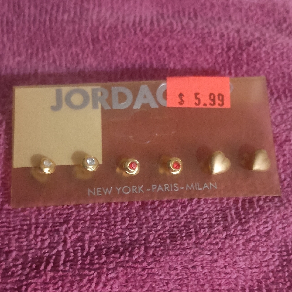 3 Pair Of Jordache Earrings